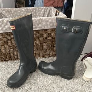 Hunter Gray Tall Rain Boots